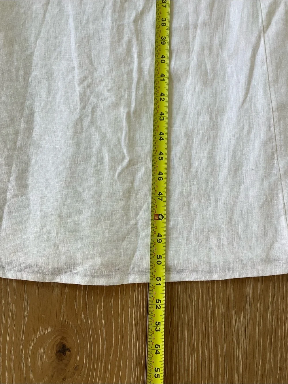 Abercrombie & Fitch White Dress Linen Cotton Skimming Strapless Maxi L Tall